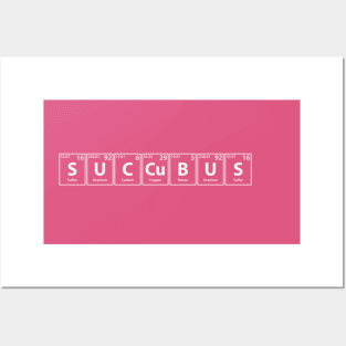 Succubus (S-U-C-Cu-B-U-S) Periodic Elements Spelling Posters and Art